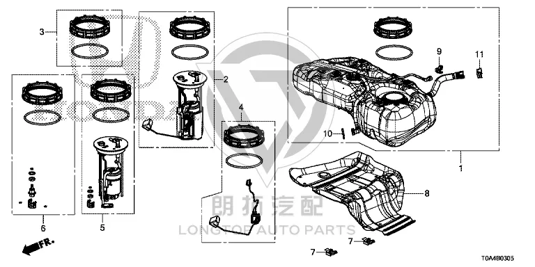 Fuel filter 17048-T0A00 17048T0A000 for Honda