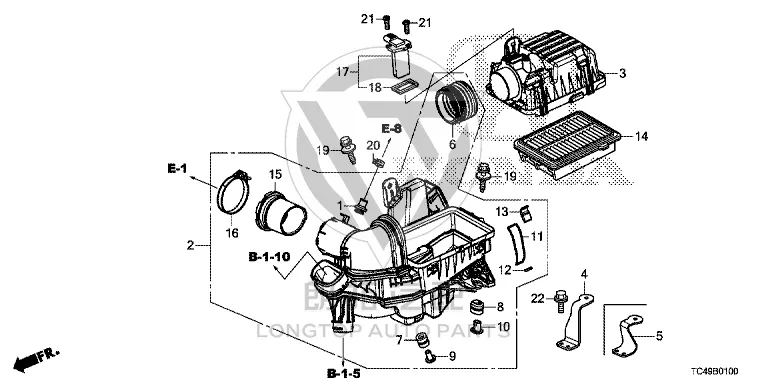 Air Filter Housing (Lower) 17201-5R1J0 172015R1J01 for Honda