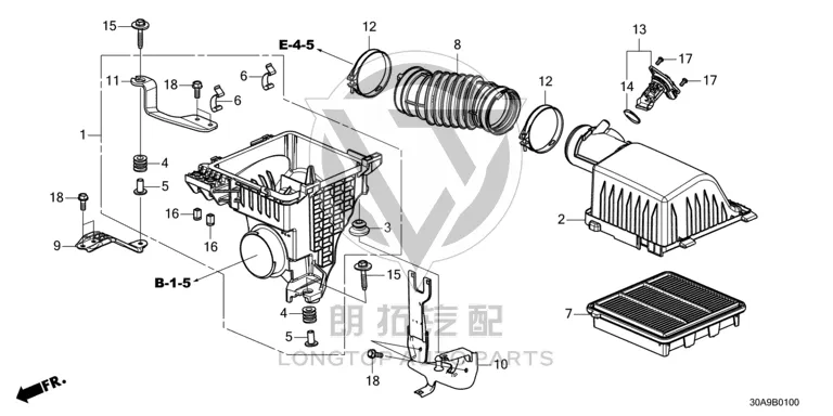 Air Filter 17220-64AA0 1722064AA00 for Honda