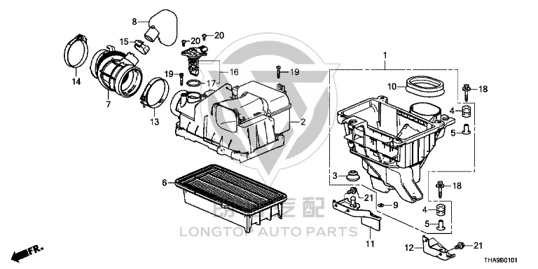 Throttle intake pipe 17226-5MYH0 172265MYH00 for Honda