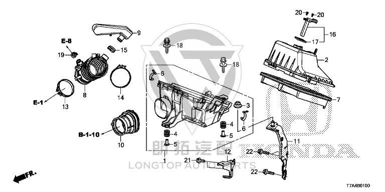 Air Filter 17220-51BH0 1722051BH00 for Honda