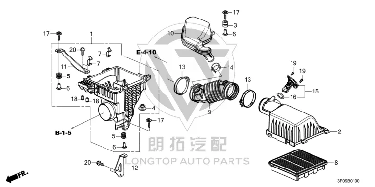 Air Filter Housing (Lower) 17201-68AA0 1720168AA00 for Honda