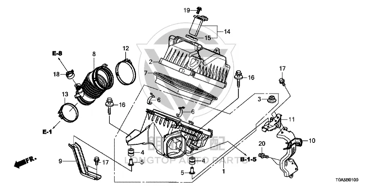 Throttle Intake Pipe 17225-R6AJ0 17225R6AJ00 for Honda