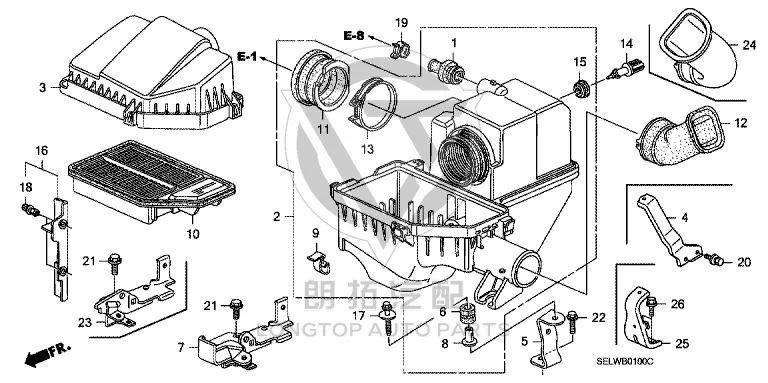 Air filter 17220-REJW00 17220REJW00 for Honda