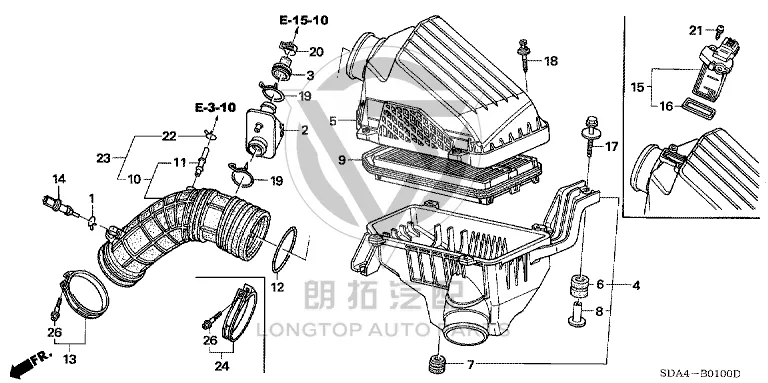 Throttle Intake Pipe 17228-RAA-A00 17228RAAA00 for Honda Accord