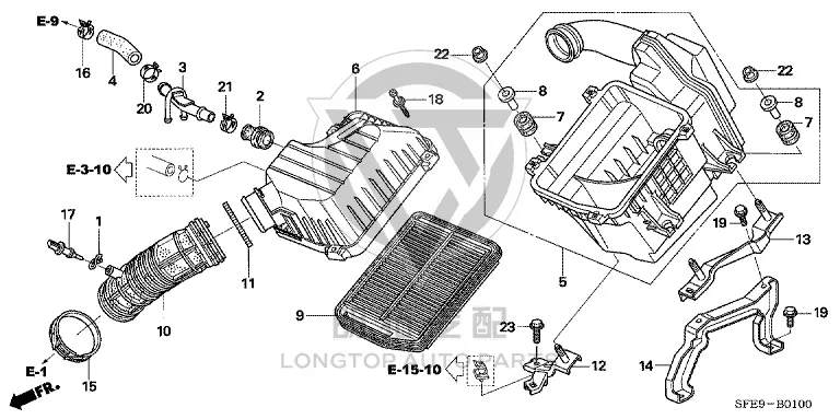Throttle Intake Pipe 17228-RFE-000 17228RFE000 for Honda