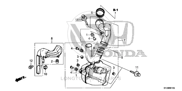 Air Resonator 17230-R28H00 17230R28H00 for Honda