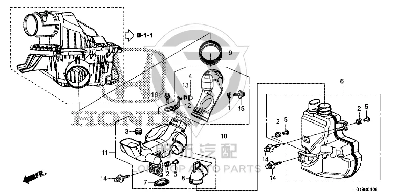 Air Resonator 17230-R5A-H00 17230R5AH00 for Honda