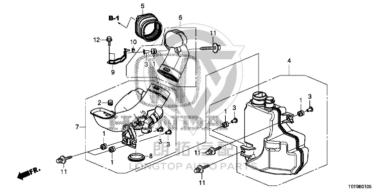Air Resonator 17230-R6C-H00 17230R6CH00 for Honda