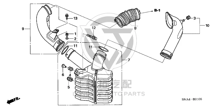 Air resonator 17230-RNAA0 17230RNAA00 for Honda