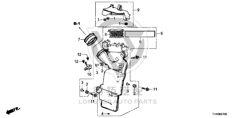 Air resonator 17250-5MSH0 172505MSH00 for Honda