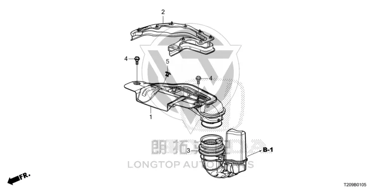 Air Resonator Inlet Cover 17250-64AA0 1725064AA00 for Honda