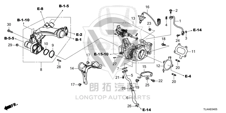 Turbocharger Intake Pipe 17270-5PAA0 172705PAA00 for Honda