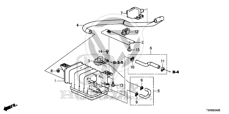 Activated carbon canister 17300-TETH-01 17300TETH01 for Honda