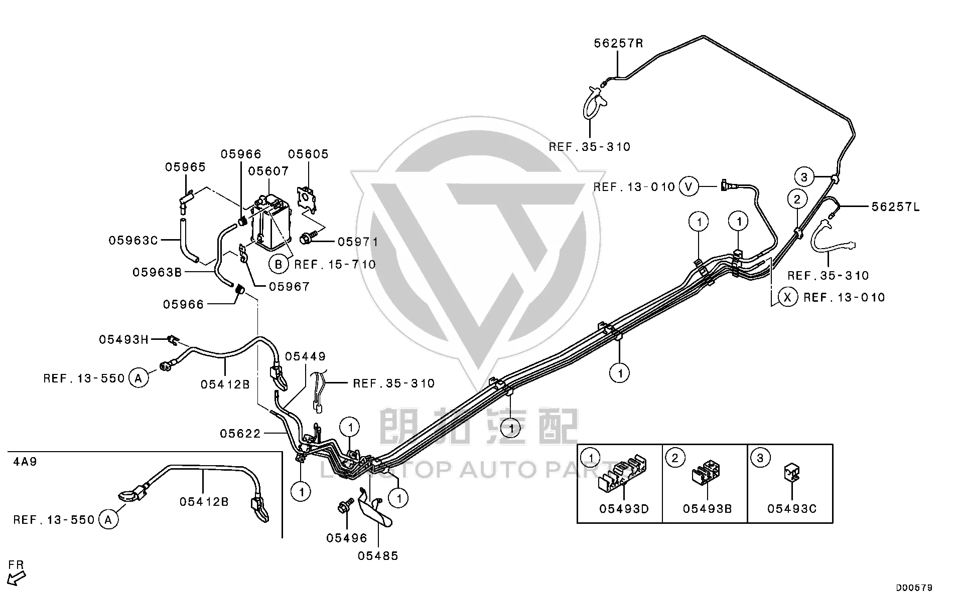 Fuel Tank Pipe Clamp 1748A-266 1748A266 for Mitsubishi GA1W