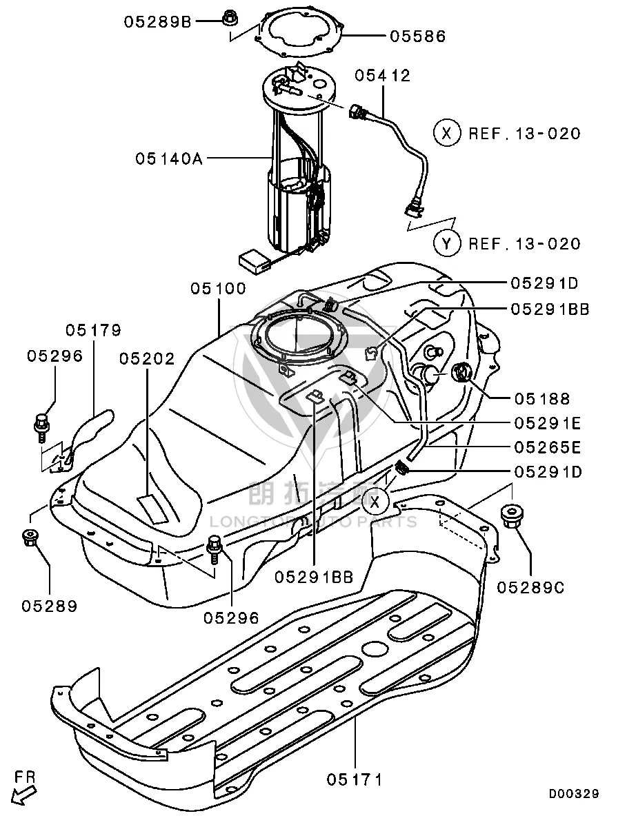 Fuel pump assembly 1760A-318 1760A318 for Mitsubishi KG6W