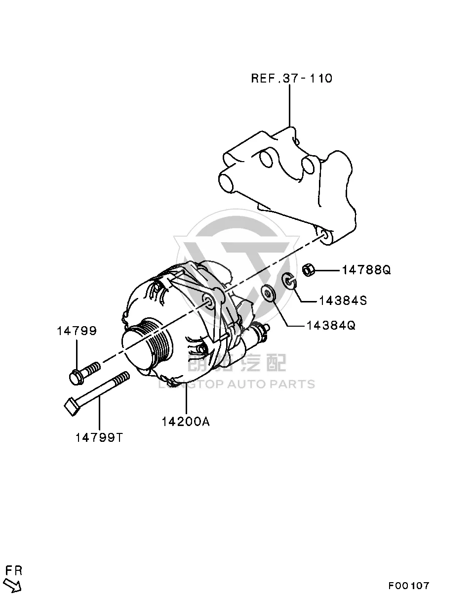 Generator 1800A-053 1800A053 for Mitsubishi CV5W