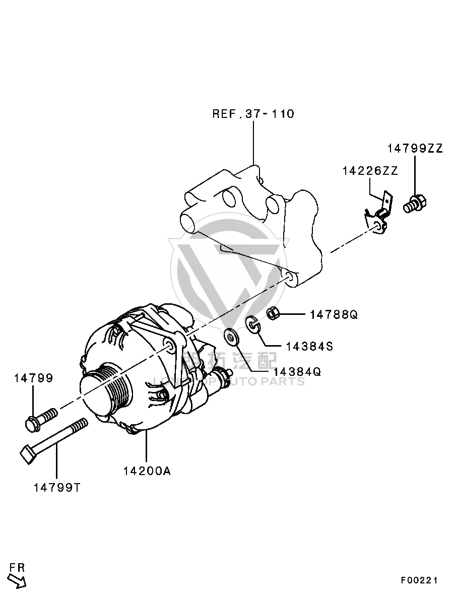 Generator 1800A-288 1800A288 for Mitsubishi CV2W