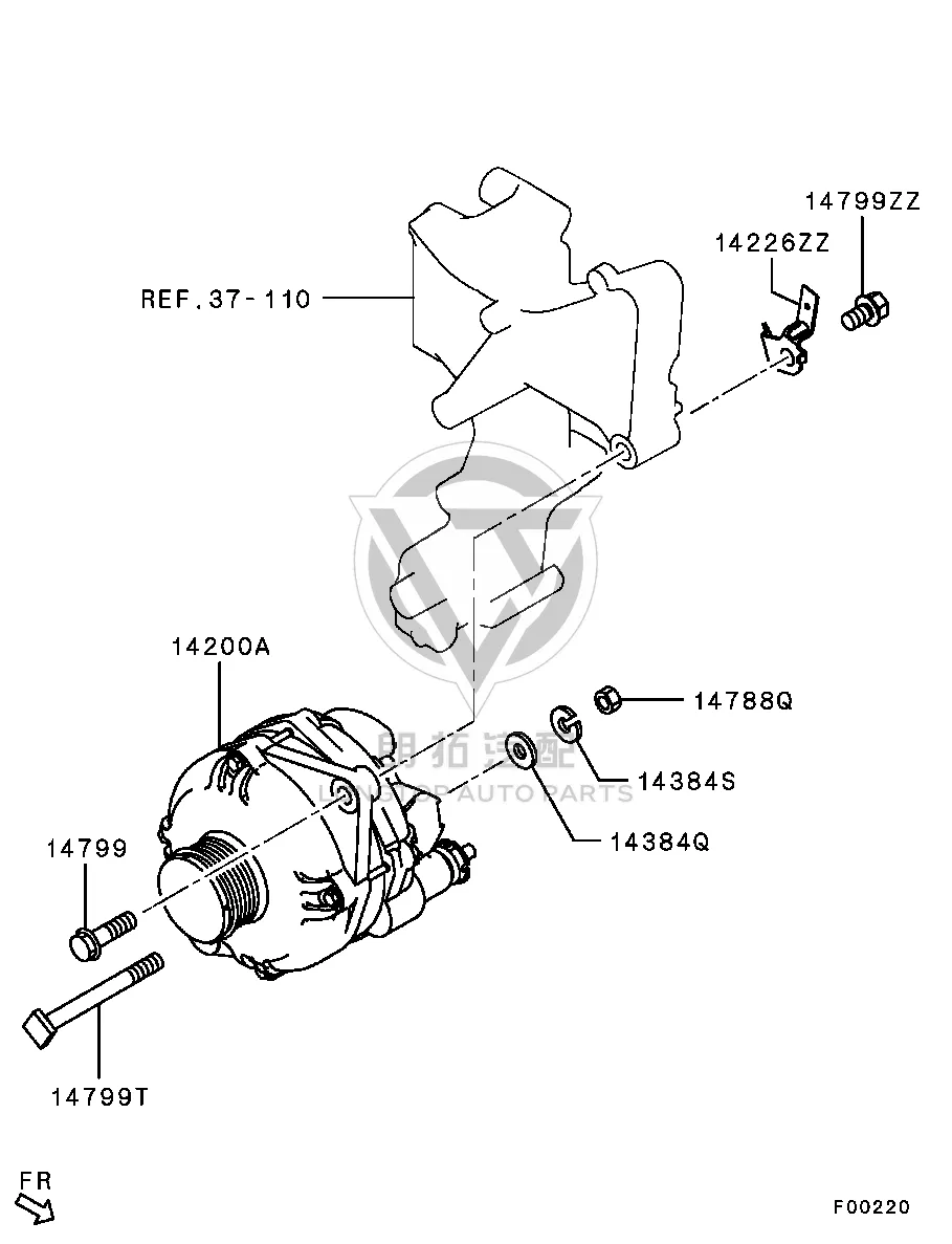 Generator 1800A-564 1800A564 for Mitsubishi GA9W