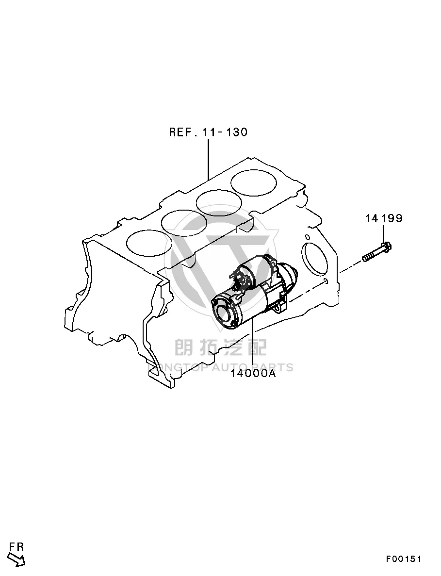 Starter motor 1810A-244 1810A244 for Mitsubishi GA2W