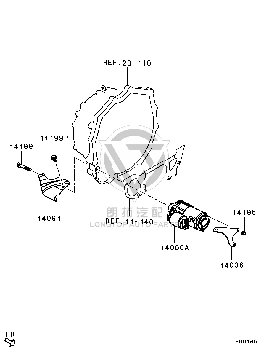Starter motor 1810A-240 1810A240 for Mitsubishi KG6W