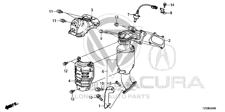 Three-way Catalytic Converter (Front) 18190-5X8H5 181905X8H50 for Honda