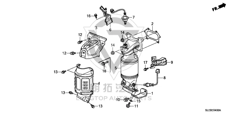 Oxygen sensor (front) 36531-R40-H01 36531R40H01 for Honda