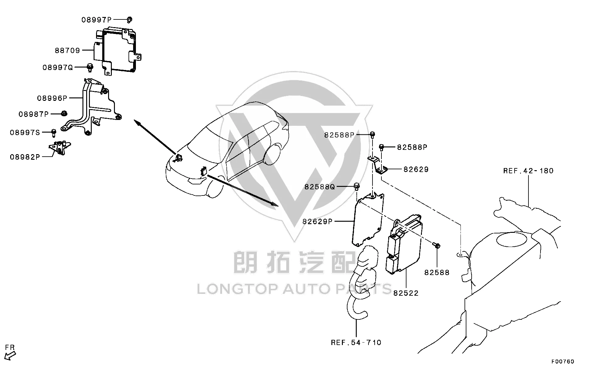Engine Control Unit 1860C-353 1860C353 for Mitsubishi GF8W