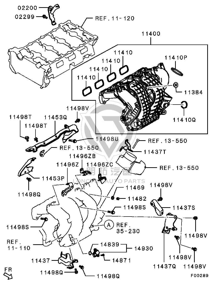 Intake Manifold 1540A-069 1540A069 for Mitsubishi CV2W