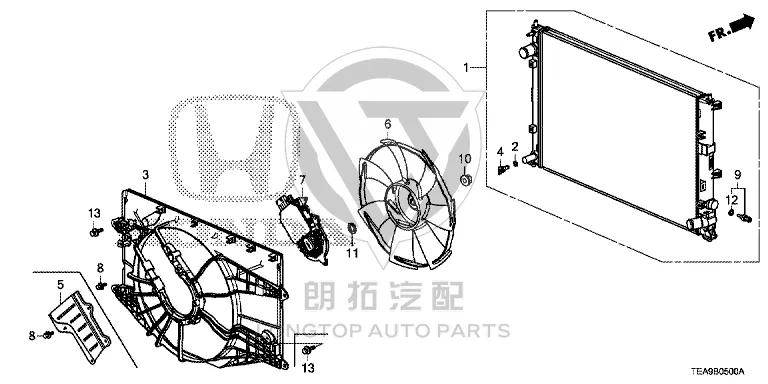 Radiator Fan Cowl (Left) 19015-5AGH0 190155AGH01 for Honda