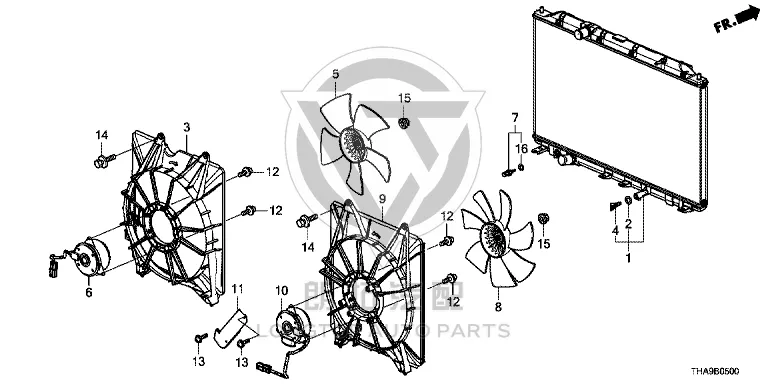 Radiator Fan Cowl (Left) 19015-5MSH0 190155MSH01 for Honda