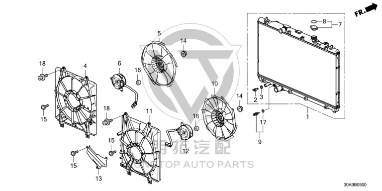 Radiator 19010-64AA0 1901064AA01 for Honda