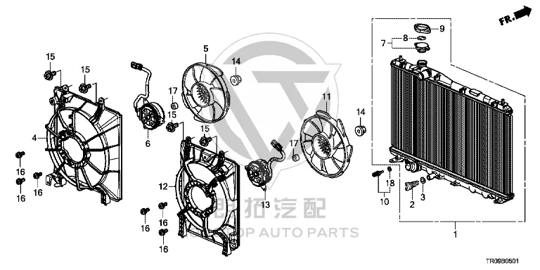 Radiator 19010-R1AA5 19010R1AA52 for Honda