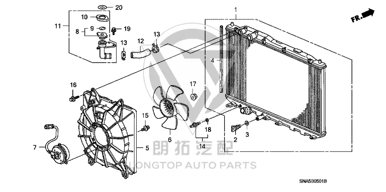 Radiator Radiator 19010-RNCT51 19010RNCT51 for Honda