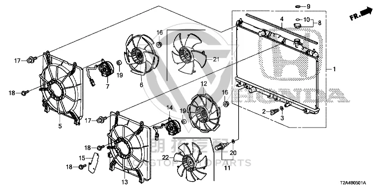 Radiator Fan Cover 19015-5A2A0 190155A2A02 for Honda