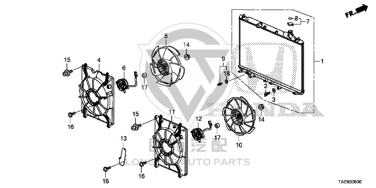Radiator Fan Motor 19030-5X6J0 190305X6J01 for Honda