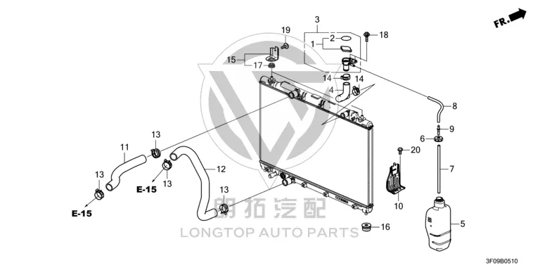 Coolant Filler Pipe 19050-5PHA0-1 190505PHA01 for Honda