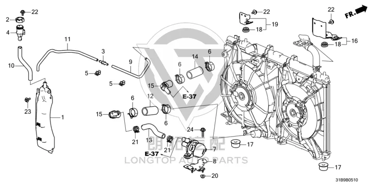 Coolant Reservoir 19101-51BH0 1910151BH00 for Honda
