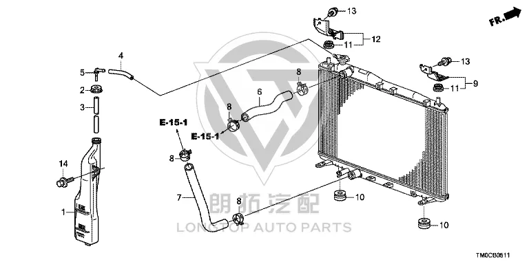Coolant Reservoir 19101-RR2-H00 19101RR2H00 for Honda