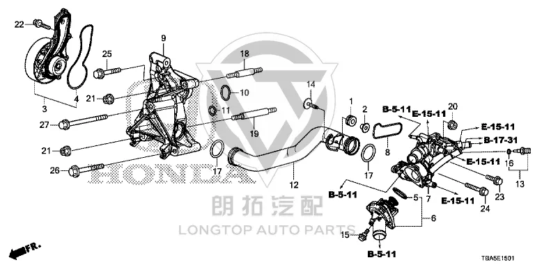 O-ring 19411-RPYG0 19411RPYG01 for Honda