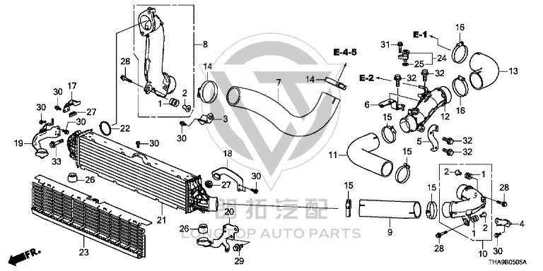 Booster Intercooler Guard 19712-5MSH0 197125MSH00 for Honda