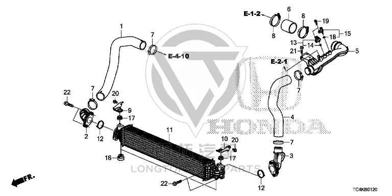 Booster Intercooler 19710-6N000 197106N000 for Honda