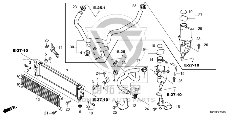 Booster Intercooler 1J010-6W0H0 1J0106W0H0 for Honda