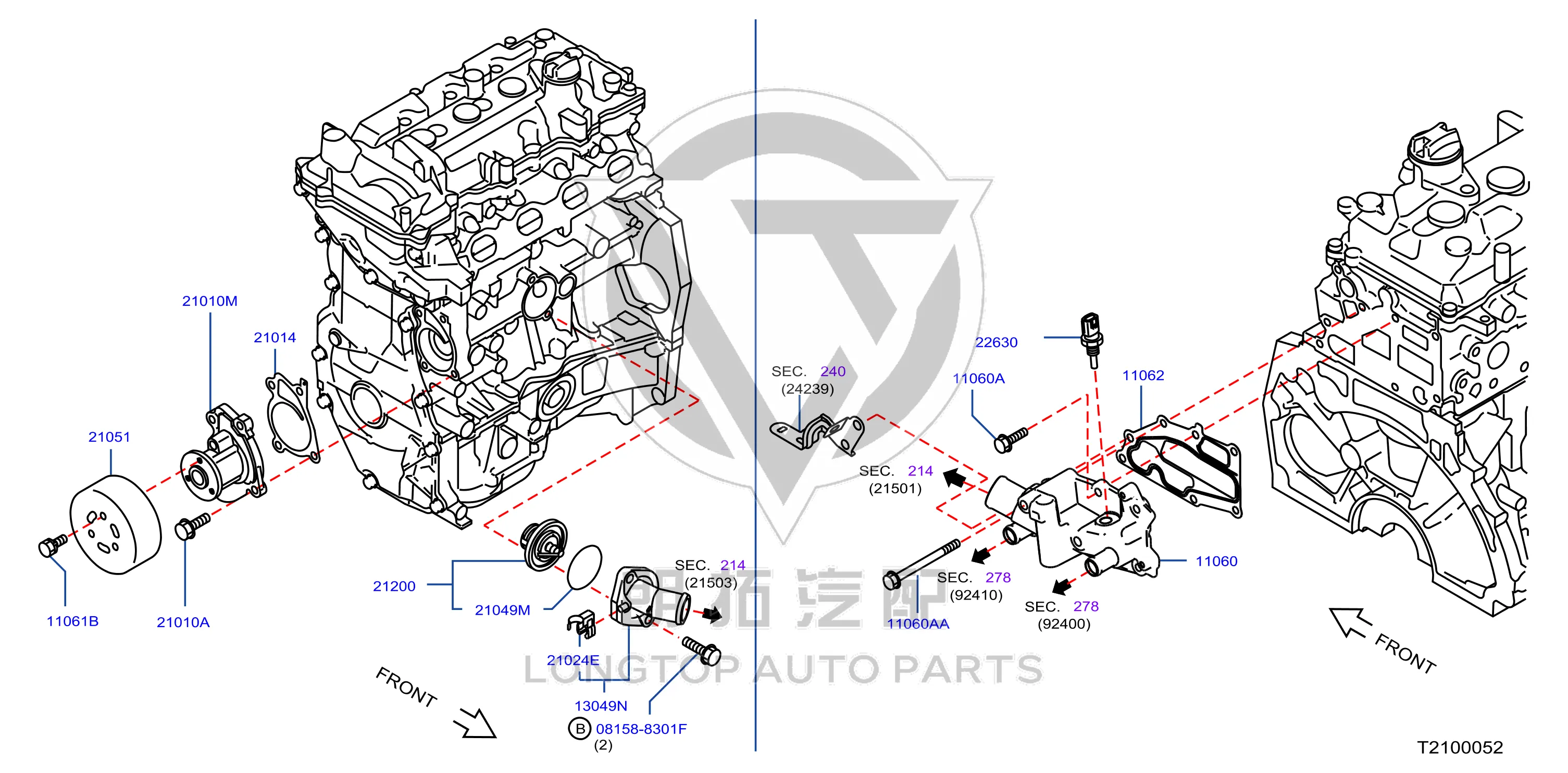 Pump Sealing Gasket 21014-5RB0A 210145RB0A for Nissan