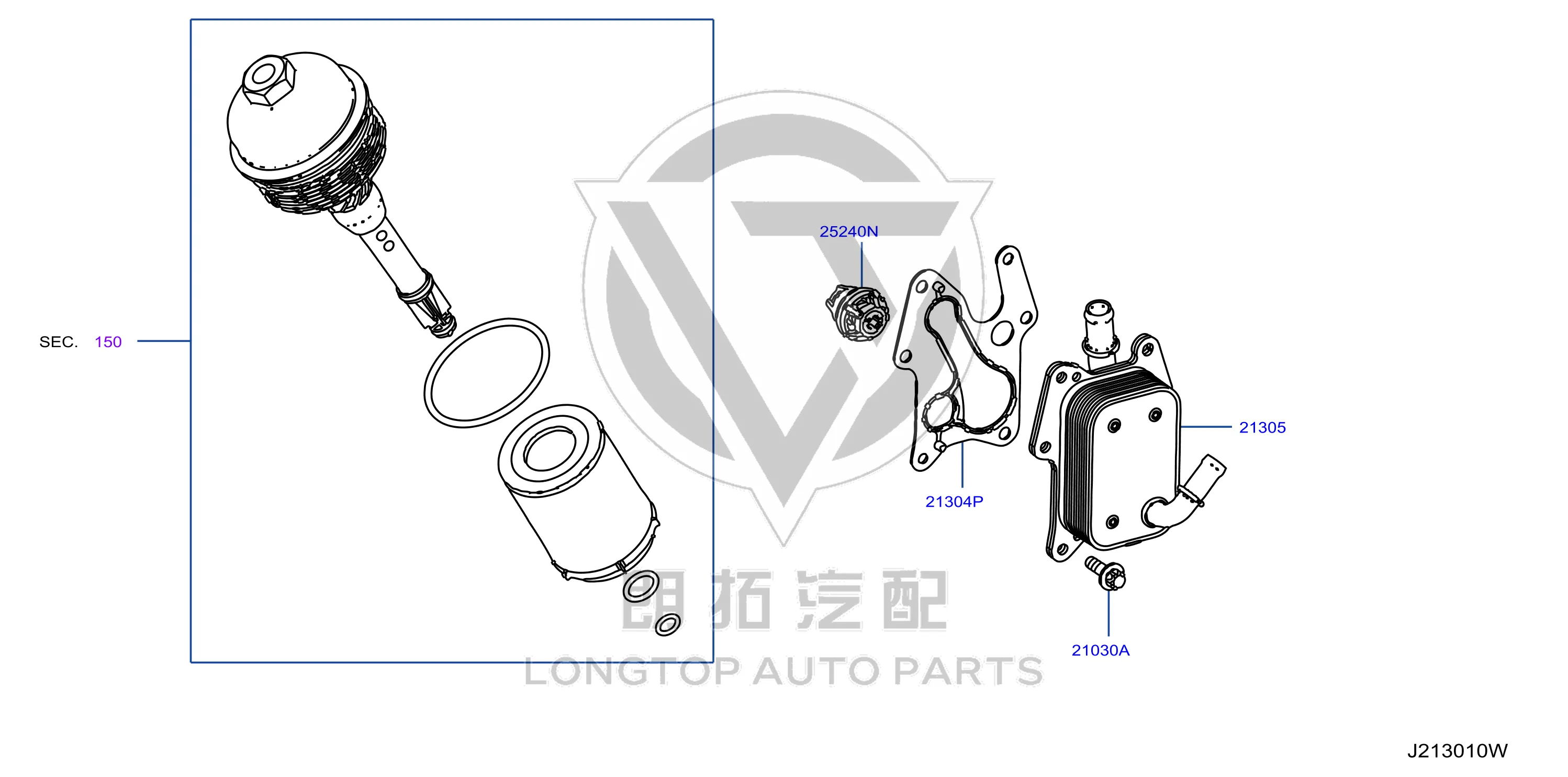 Oil radiator gasket 21304-HG00A 21304HG00A for Infiniti