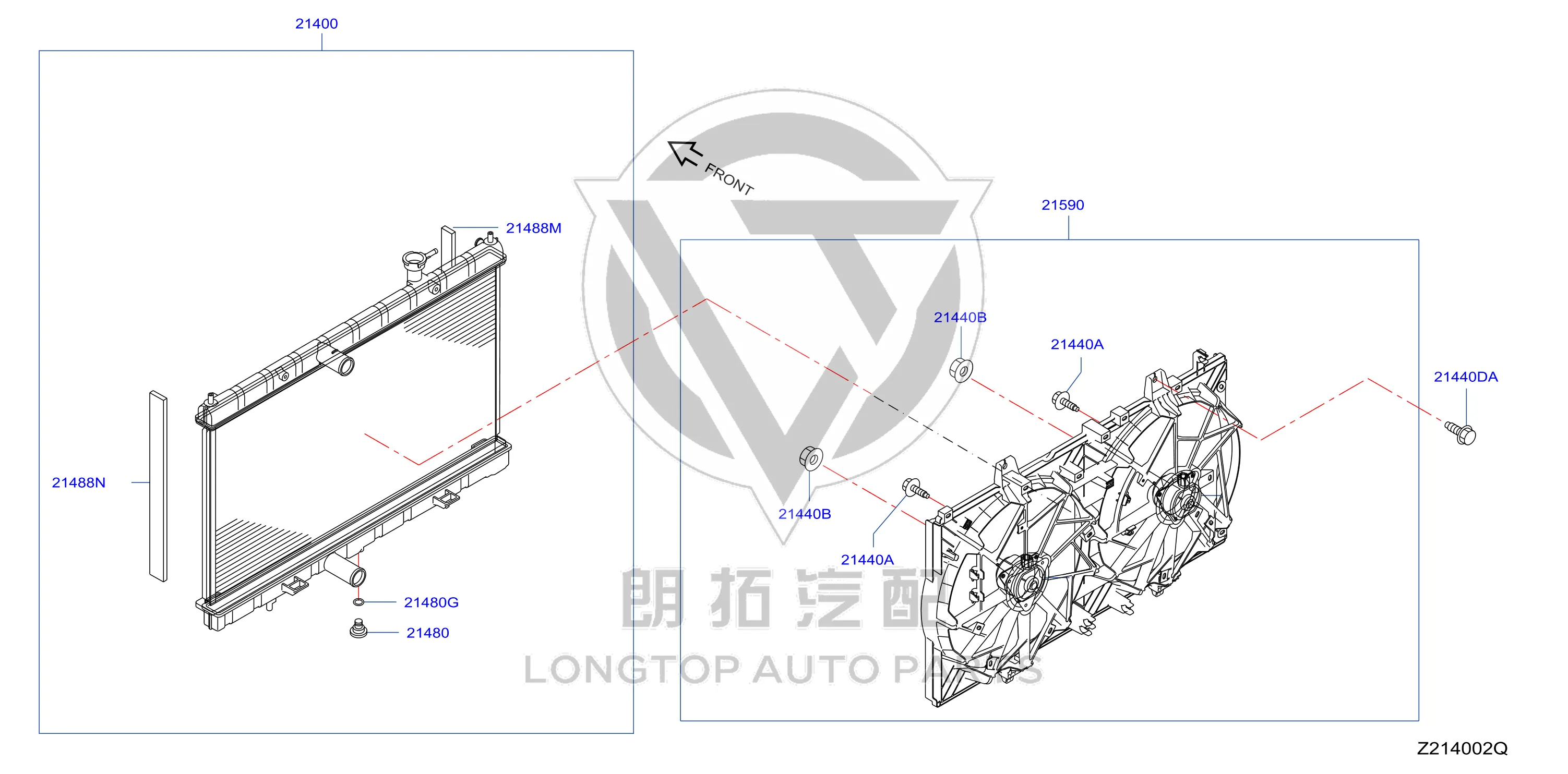 Radiator 21410-4CL0A 214104CL0A for Nissan
