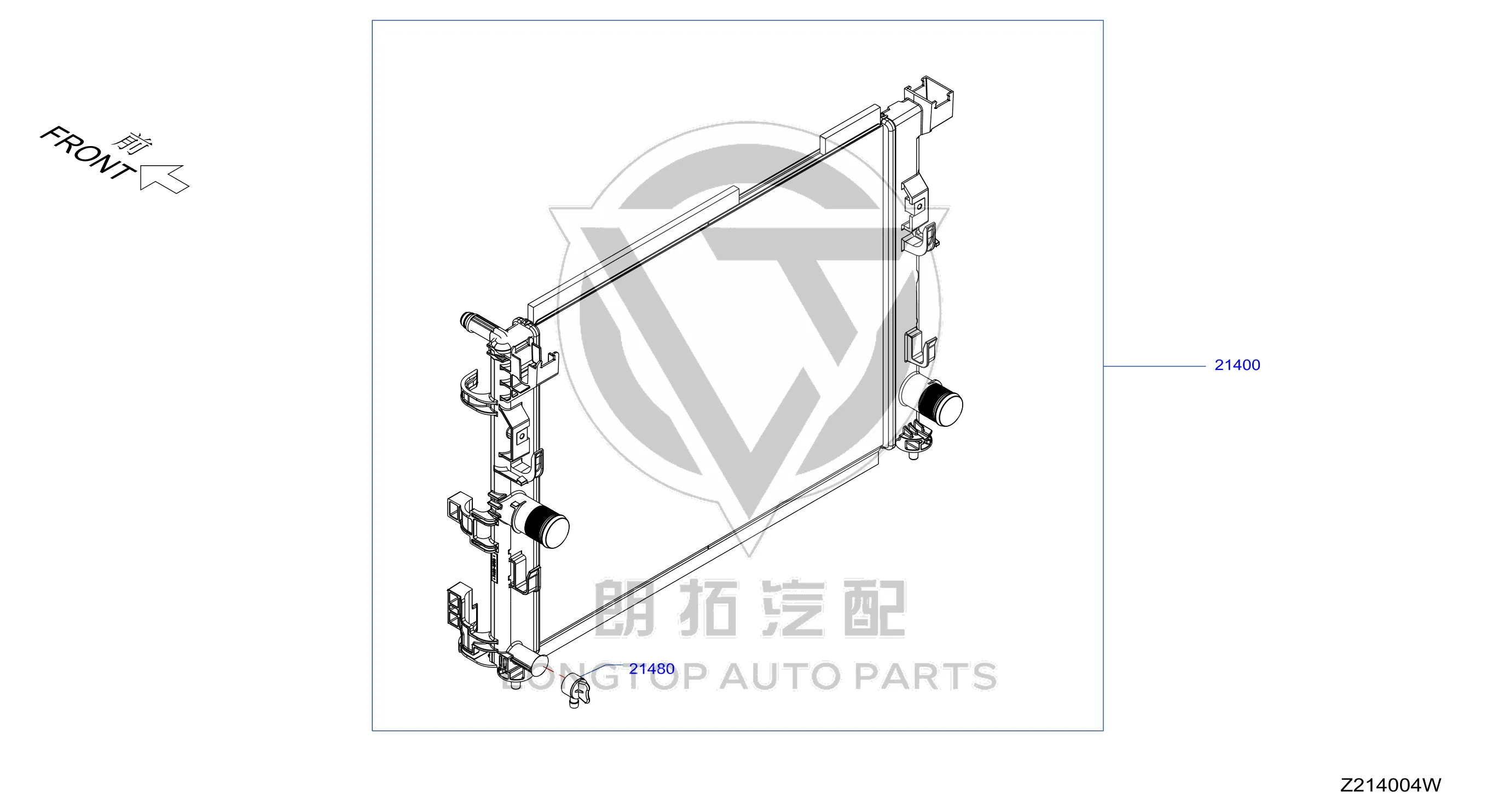 Radiator 21410-6LA0D 214106LA0D for Nissan
