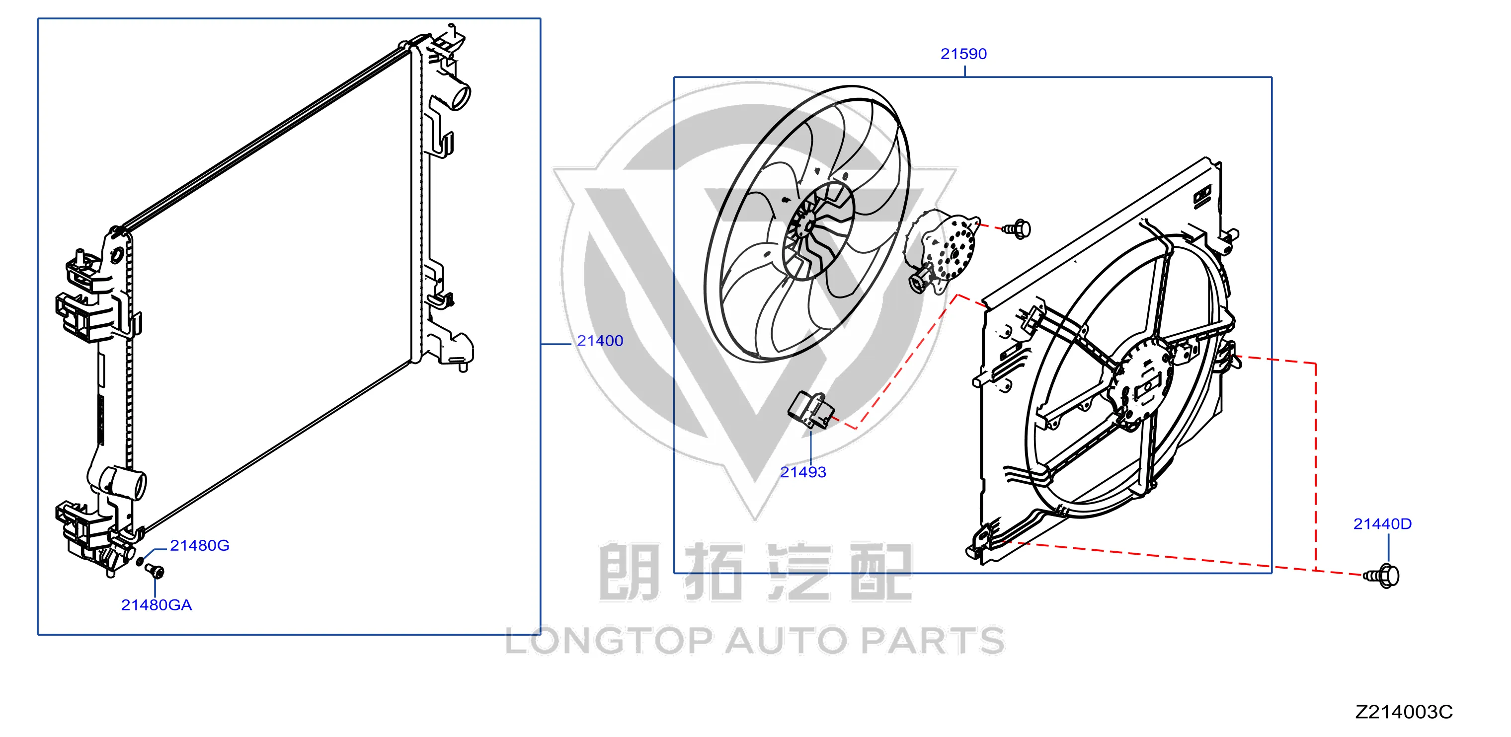 Radiator 21410-DF40A 21410DF40A for Nissan
