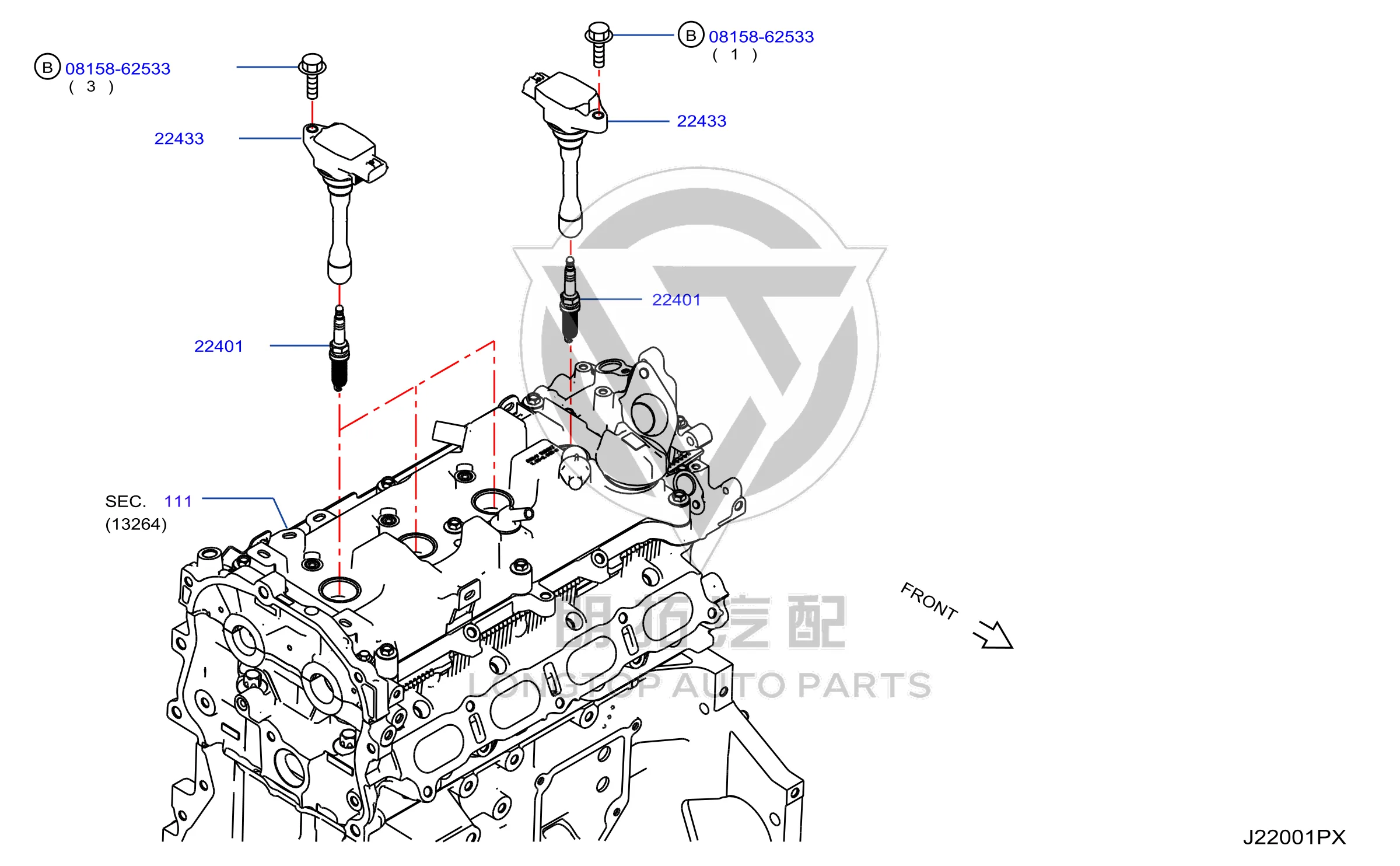 Spark plug 22401-5NA1C 224015NA1C for Nissan