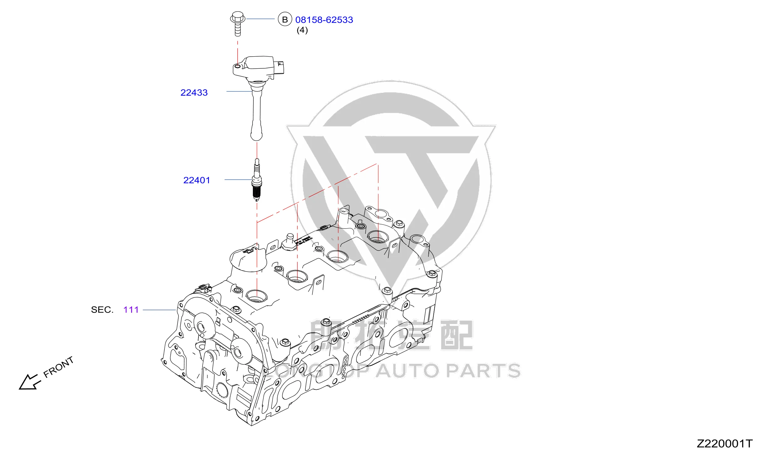 Spark Plug 22401-ED71B 22401ED71B for Nissan
